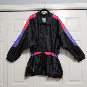 plus size neon windbreaker